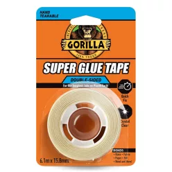   GORILLA SUPER GLUE TAPE KRIŠTÁĽOVO ČÍRA OBOJSTRANNÁ LEPIACA PÁSKA 15,8mm x 6,1m