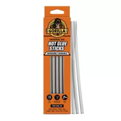Gorilla Hot Glue lepiace tyčinky do tavnej pištole 7 mm × 200 mm, 20 ks – univerzálne lepiace tyčinky, balené vyhotovenie