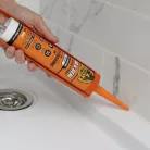 Gorilla Grab & Seal Hibrid Tömítő és Ragasztó – vízálló tömítés zuhanytálca és csempe között, penészálló, erős tapadás, beltéri használatra