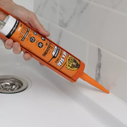 Gorilla Grab & Seal Hibrid Tömítő és Ragasztó – vízálló tömítés zuhanytálca és csempe között, penészálló, erős tapadás, beltéri használatra