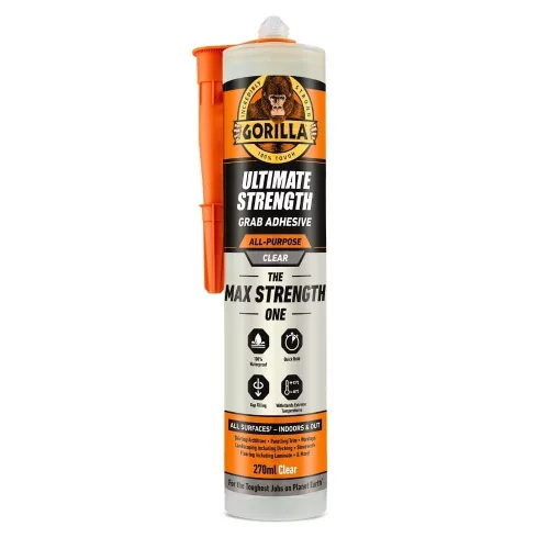 GORILLA GRAB CRYSTAL CLEAR KRYŠTÁLOVO ČISTÁ EXTRA SILNÉ STAVEBNÉ LEPIDLO 270ML