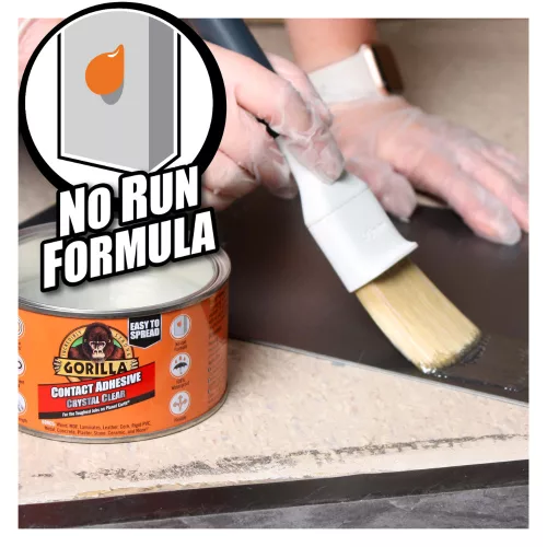 Gorilla Contact Adhesive Clear sűrű formula – nem folyik, könnyen kezelhető ragasztás