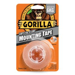   GORILLA MOUNTING TAPE KRIŠTÁĽOVO ČÍRA OBOJSTRANNÁ LEPIACA PÁSKA 2,54cm x 1,52m