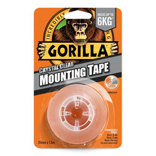 GORILLA MOUNTING TAPE KRIŠTÁĽOVO ČÍRA OBOJSTRANNÁ LEPIACA PÁSKA 2,54cm x 1,52m