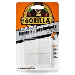   GORILLA MOUNTING TAPE KRIŠTÁĽOVO ČÍRA OBOJSTRANNÁ LEPIACA PÁSKA štvorčeky 24 ks