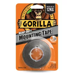   GORILLA MOUNTING TAPE BLACK ČIERNA OBOJSTRANNÁ LEPIACA PÁSKA 2,54cm x 1,52m