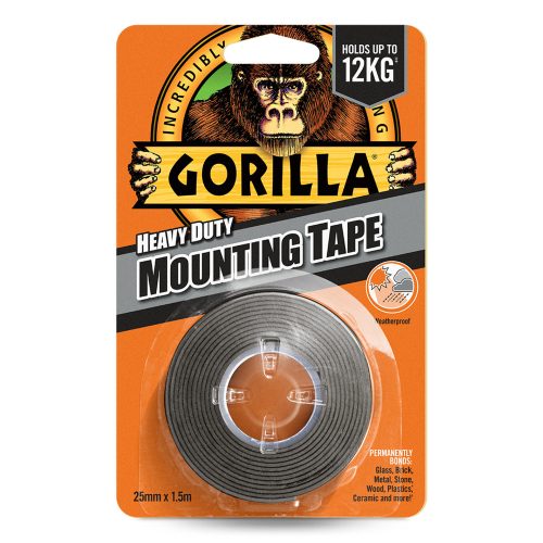 GORILLA MOUNTING TAPE BLACK ČIERNA OBOJSTRANNÁ LEPIACA PÁSKA 2,54cm x 1,52m