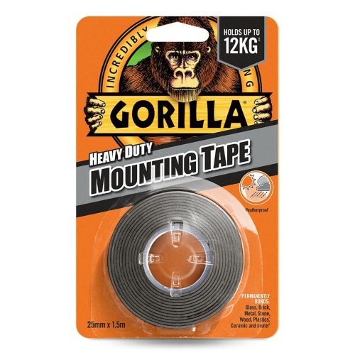 GORILLA MOUNTING TAPE BLACK ČIERNA OBOJSTRANNÁ LEPIACA PÁSKA 2,54cm x 1,52m