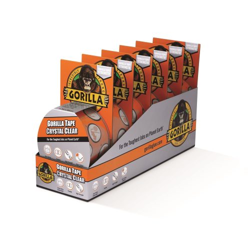 GORILLA TAPE CRYSTAL CLEAR REPAIR 8,2MX48MM VODEODOLNÁ KRYŠTÁLOVO ČISTÁ OPRAVNÁ PÁSKA