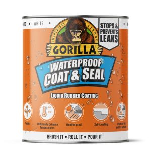Gorilla Coat & Seal Vodotesný Náter a Tesnenie Biely 473ml