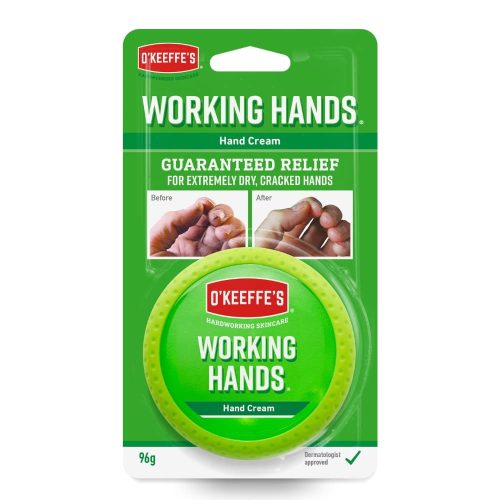 O’Keeffe’s Working Hands hydratačný krém na ruky pre suchú, popraskanú pokožku – kelímok 96 g