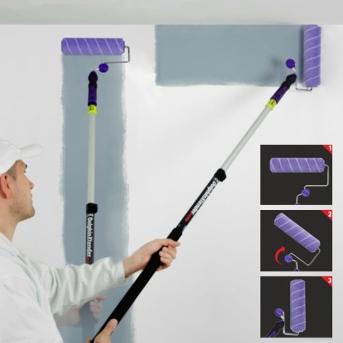 Maľovanie stien s 360° otočnou rukoväťou valčeka, maľovanie ťažko dostupných rohov