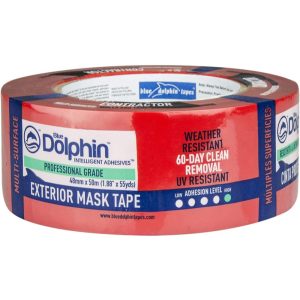   Blue Dolphin Vonkajšia Maskovacia Páska Odolná Voči UV žiareniu, červená 60 dní, 48mm x 50m 