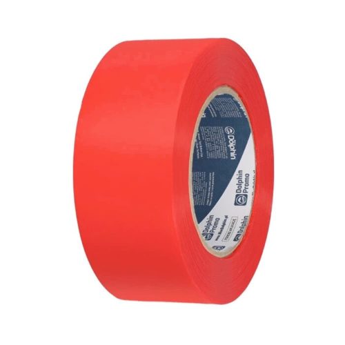 Blue Dolphin stavebná PE maliarska maskovacia páska na štukovanie – ČERVENÁ, UV-odolná až 60 dní, 48 mm × 50 m