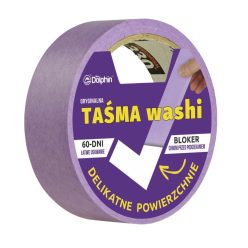   Blue Dolphin WASHI Citlivá maliarska maskovacia páska 60 dní fialový ryžový papier 29mm x 25m