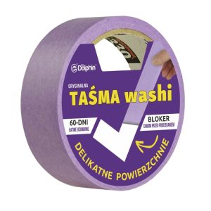   Blue Dolphin WASHI Citlivá maliarska maskovacia páska 60 dní fialový ryžový papier 29mm x 25m