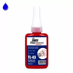 EMS Force TL-43 stredne pevný zaisťovač skrutiek a závitov 50 ml pre rozoberateľné závitové spoje.