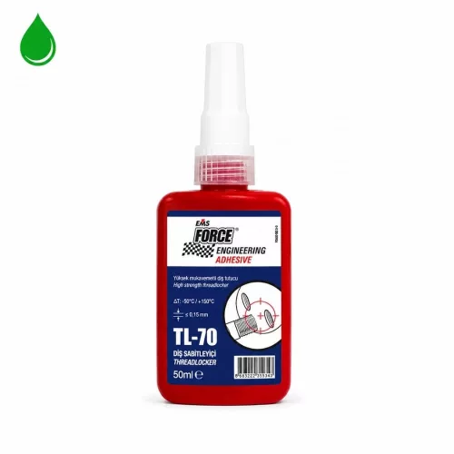 EMS Force TL-70 vysokopevnostný zaisťovač skrutiek a závitov 50 ml pre trvalé a vysoko zaťažené závitové spoje.