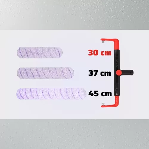Nastaviteľné šírky maliarskeho valčeka 30 cm, 37 cm a 45 cm pre veľké plochy