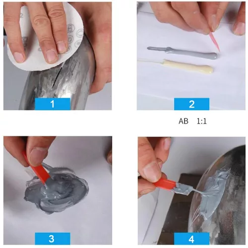 KAFUTER® Metal Repair Epoxy Putty K9119 Dvojzložkový  epoxidový tmel plnený oceľou 100g