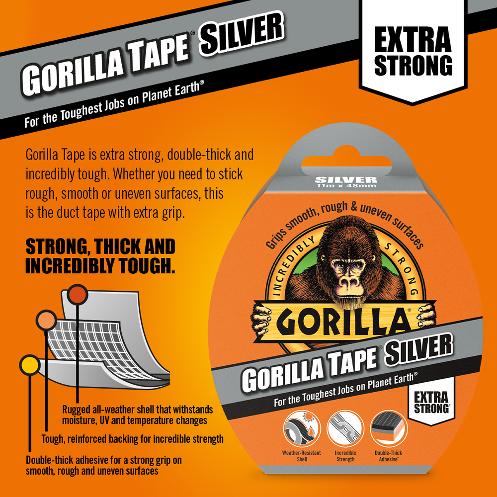 Gorilla Tape Silver Technical Sheet