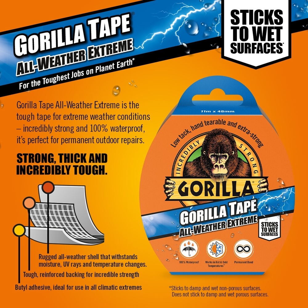 Gorilla Tape All Weather Technical sheet