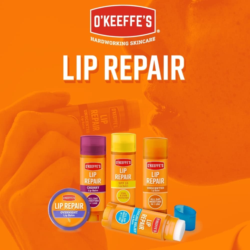 Produktová rada balzamov na pery O’Keeffe’s Lip Repair s rôznymi variantmi je určená na starostlivosť o suché a popraskané pery. Poskytuje intenzívnu hydratáciu, ochranu a dlhodobý komfort pre každodenné použitie.