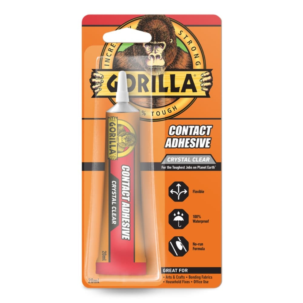 GORILLA CONTACT ADHESIVE CLEAR KRIŠTÁĽOVO ČÍRE UNIVERZÁLNE KONTAKTNÉ LEPIDLO 20 ML